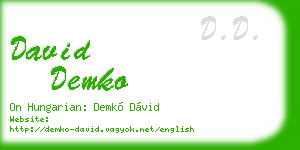 david demko business card